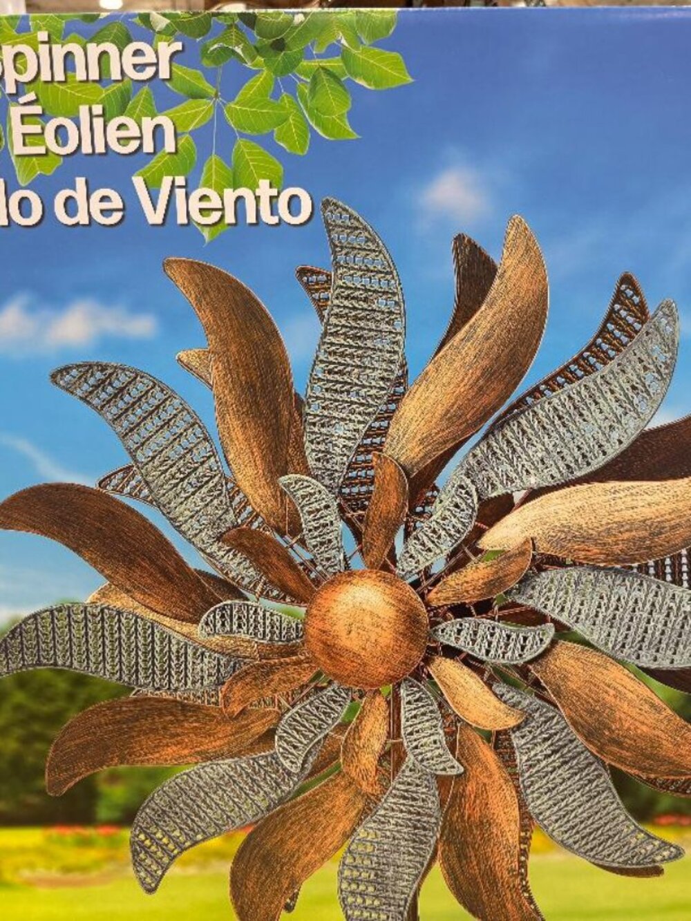 New Stylecraft Metal Flower Wind Spinner